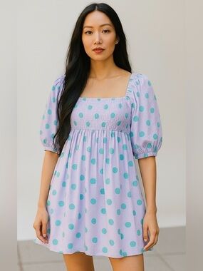 NWT Pitusa Women’s Babydoll Mini Patter Play Polka Dot Dress Size XS/ S